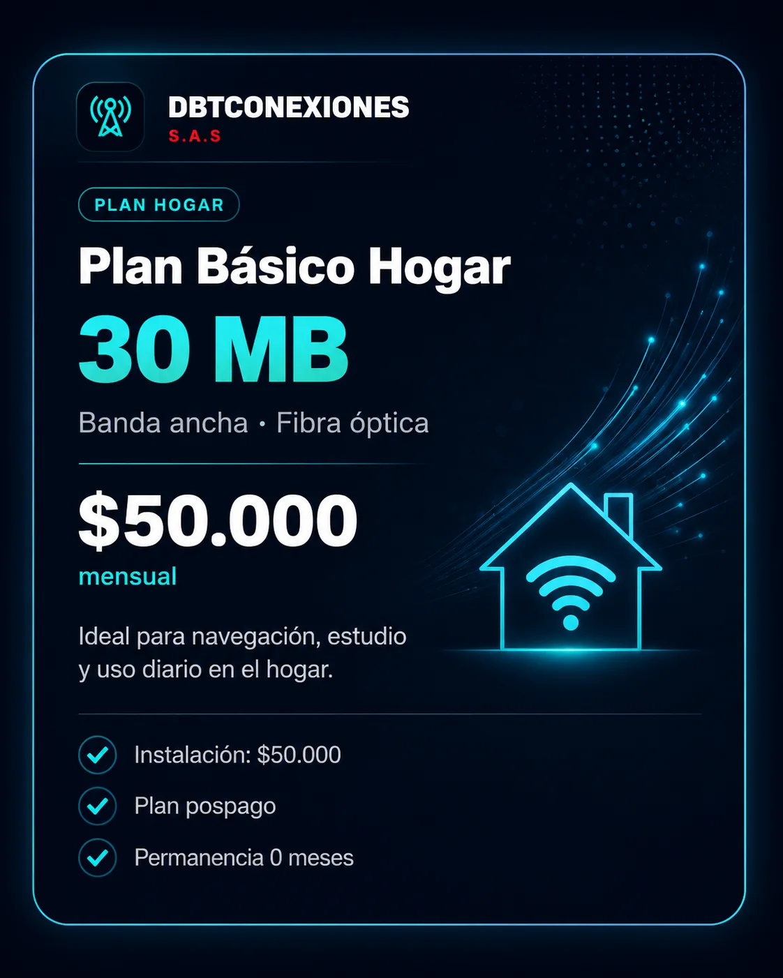 Plan Básico Hogar 30 MB